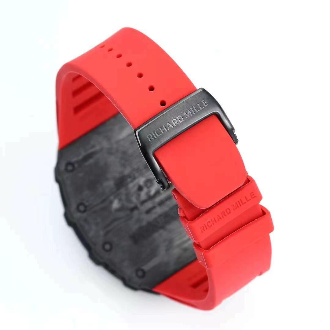 Richard Mille RM 35-01 Replica AAA Swiss Clone with Carbon Case and Red Strap - Image 9