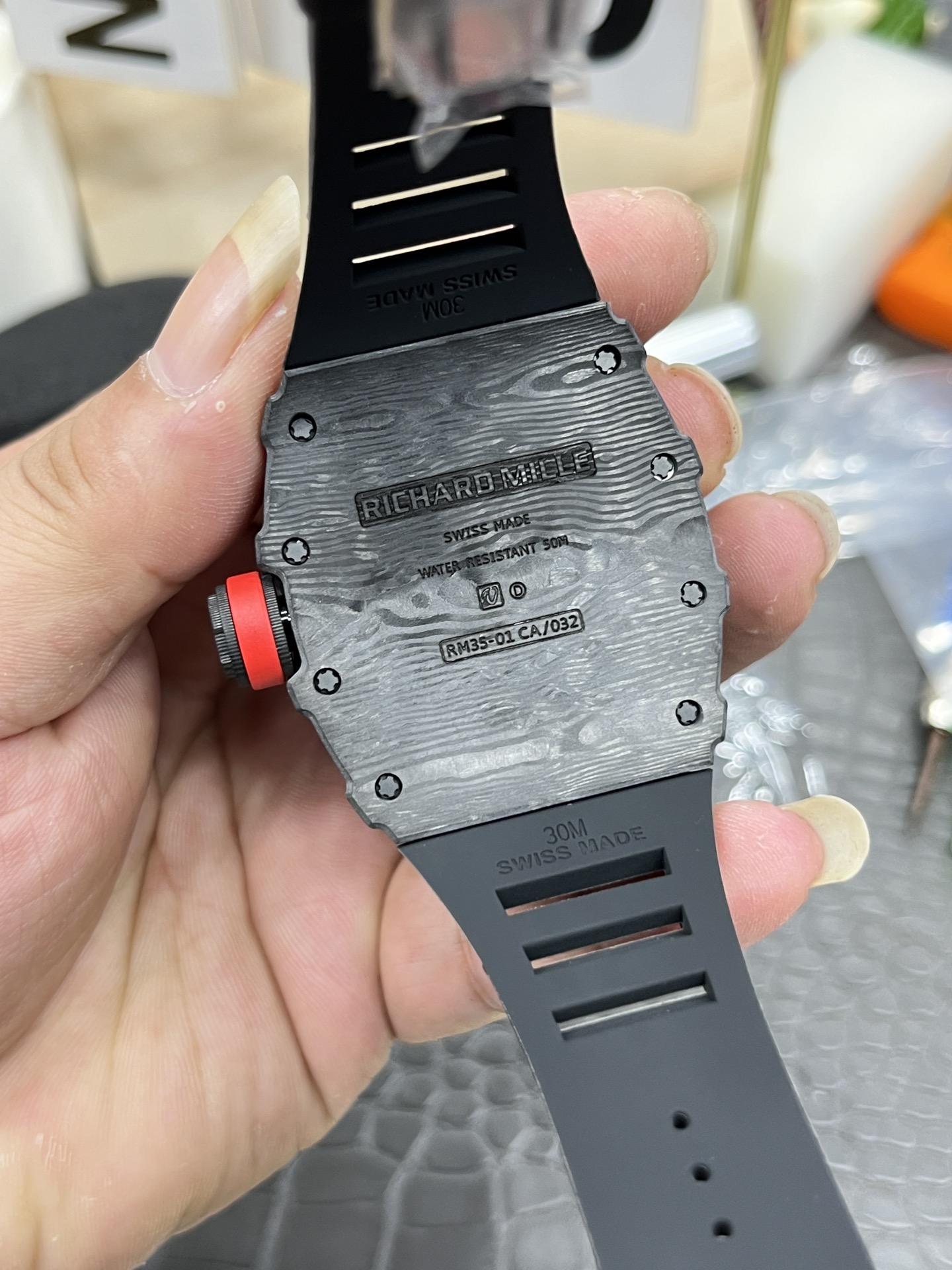 Richard Mille RM35-01 Super Clone Swiss Sports Watch, Carbon Fiber Case - Image 5