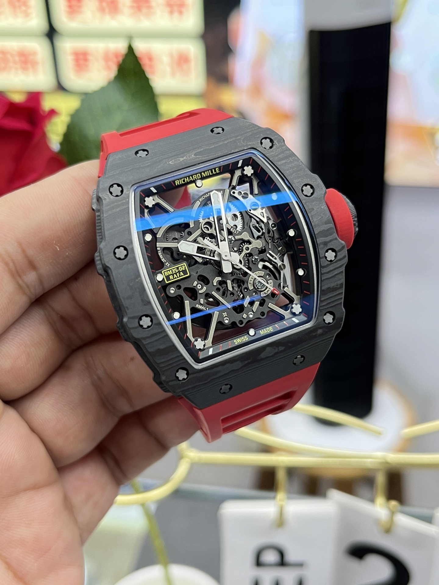 Richard Mille RM35-02 Carbon Fiber Swiss Replica Automatic Mechanical Watch - Image 7