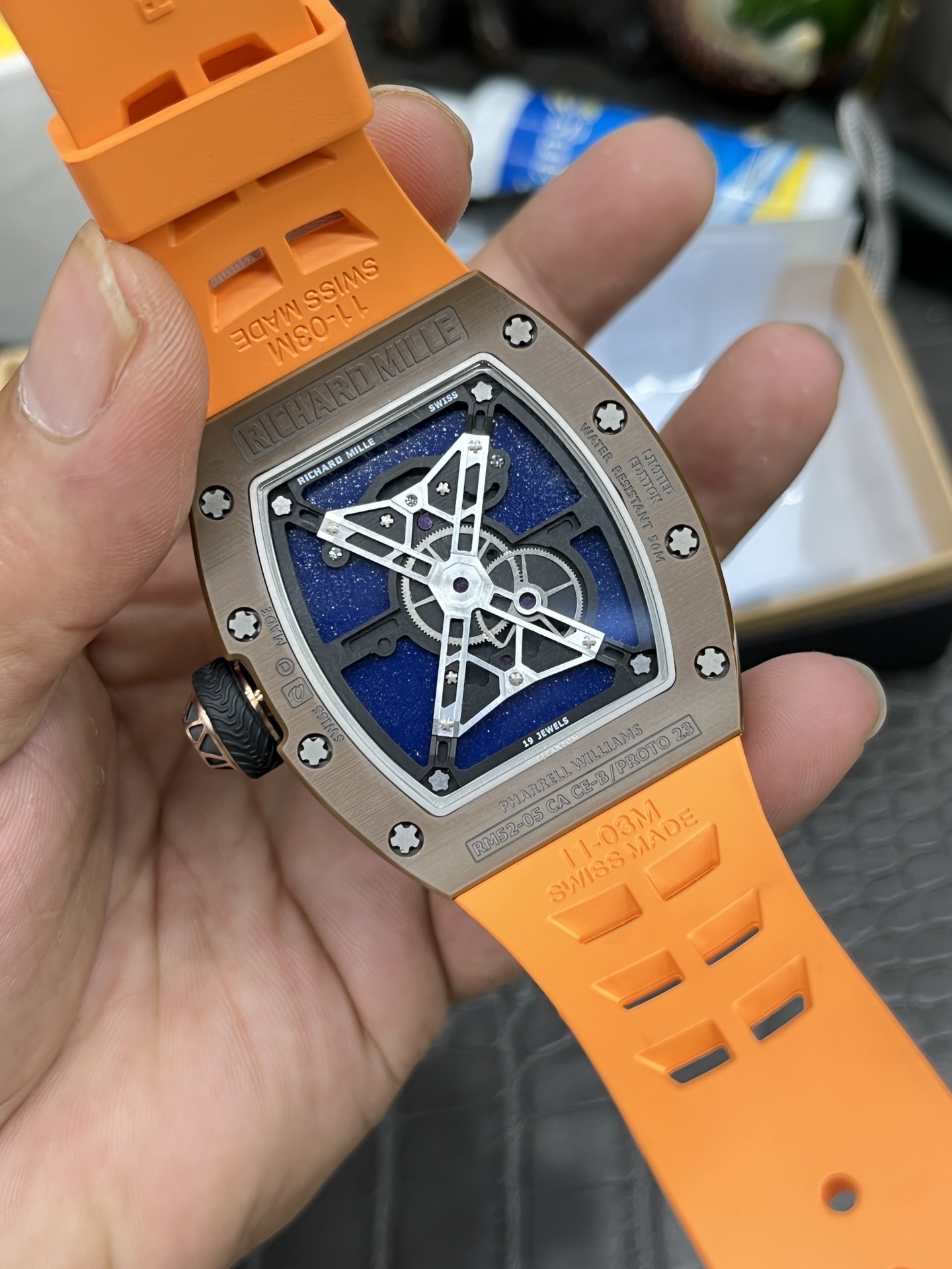 Richard Mille RM 52-05 Pharrell Williams Brown Cermet Tourbillon Replica Watch - Image 9