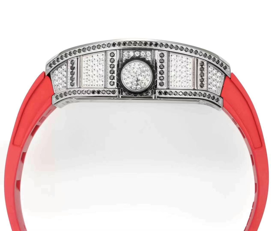Super Clone Replica RICHARD MILLE RM S10 Koi Fish Tourbillon Watch Diamond Case Red Strap Swiss Quality - Image 5