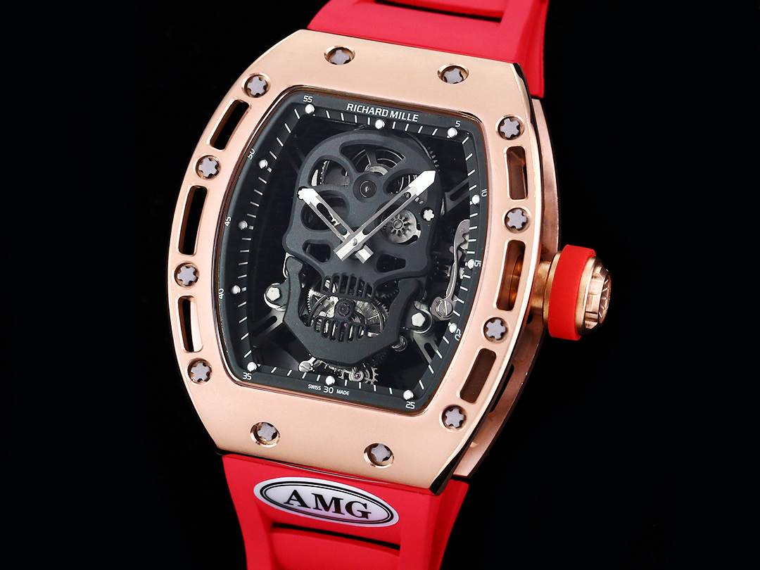 RM052 Skeleton Tourbillon Watch Replica – Bold Black Skull Design - Image 4