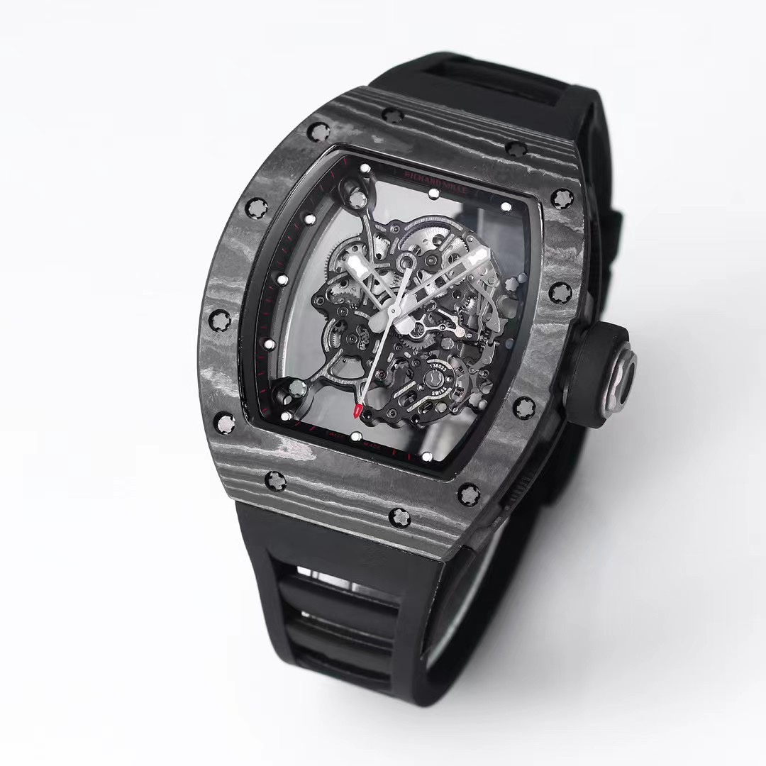 Replica Swiss RM055 Carbon Fiber Replica Watch – Skeleton Design - Image 2