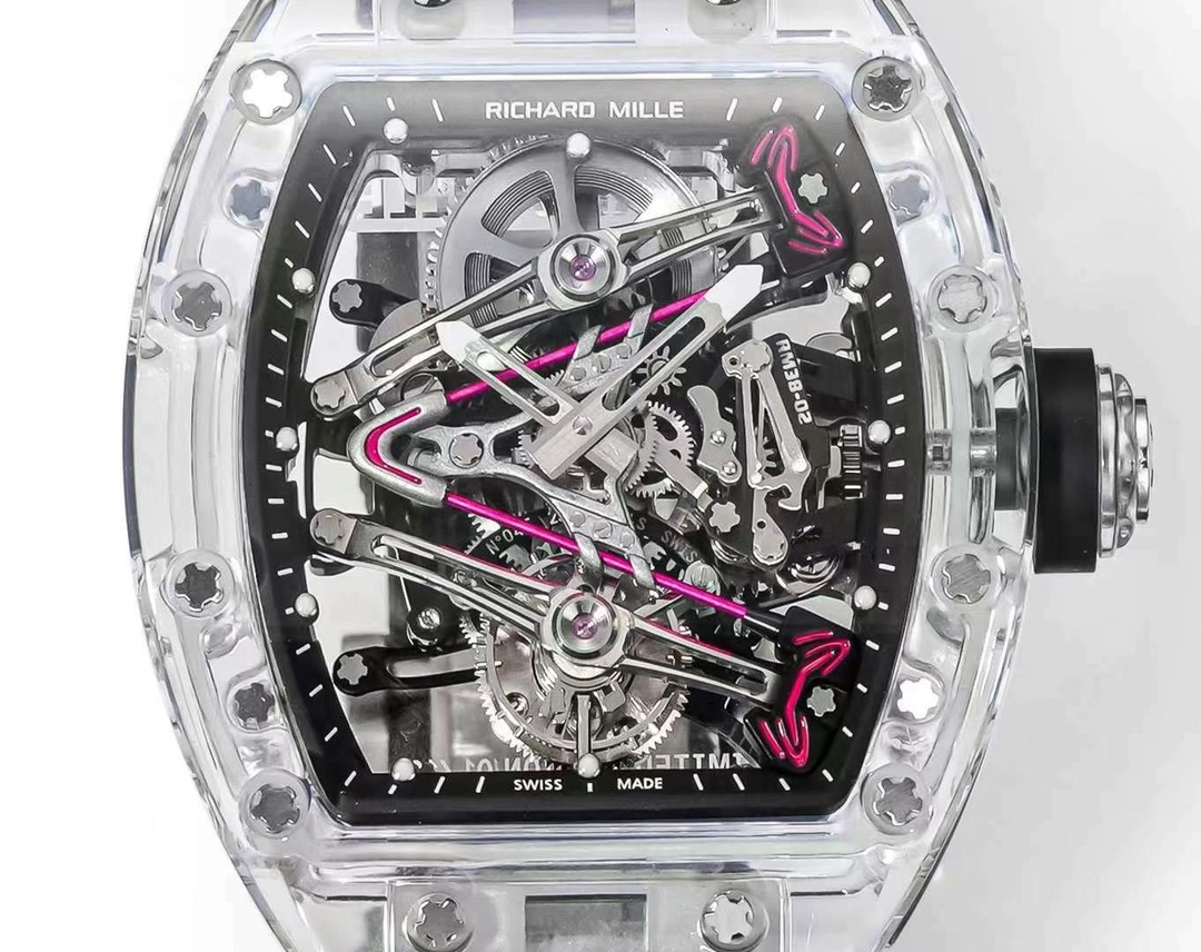 Richard Mille RM 38-02 Tourbillon Replica Watch – Transparent Crystal Case - Image 3