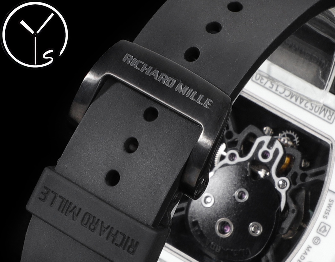Best Swiss Replica Richard Mille RM52 Skull Tourbillon Watch with Rubber Strap - Image 7