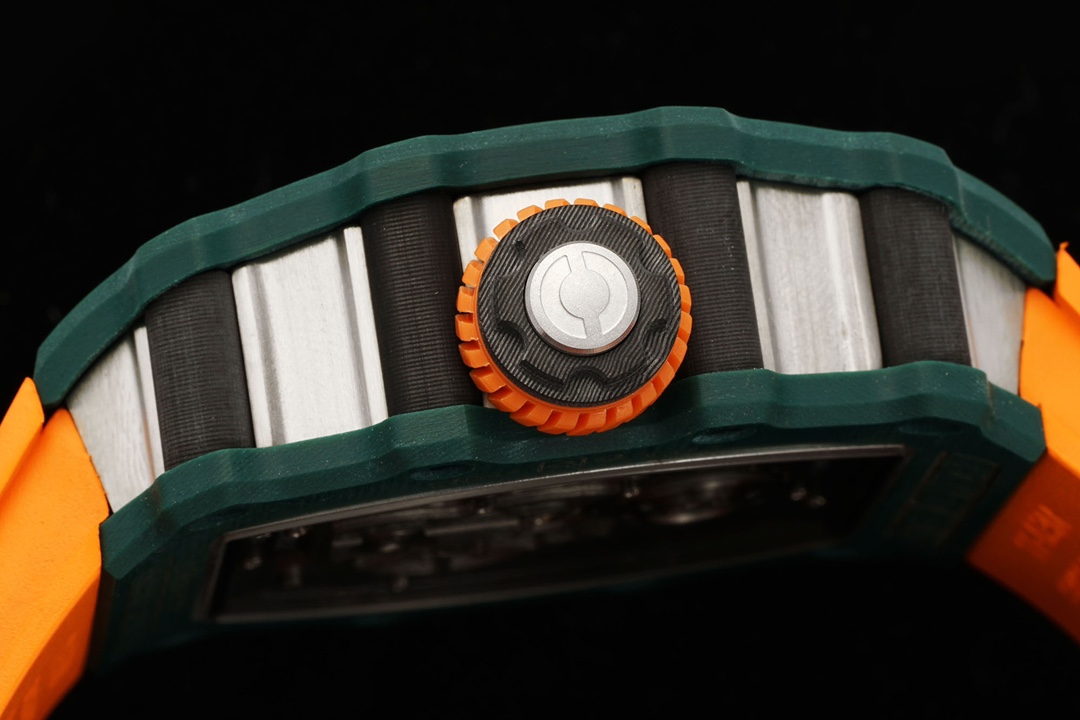 Best Richard Mille RM 21-02 Tourbillon Aerodyne Replica Watch – Orange Leather Strap - Image 7