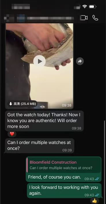 Customer order conversation