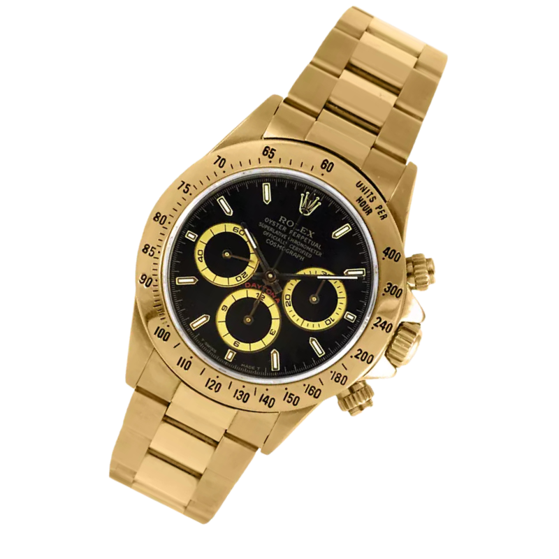 Gold chronograph watch
