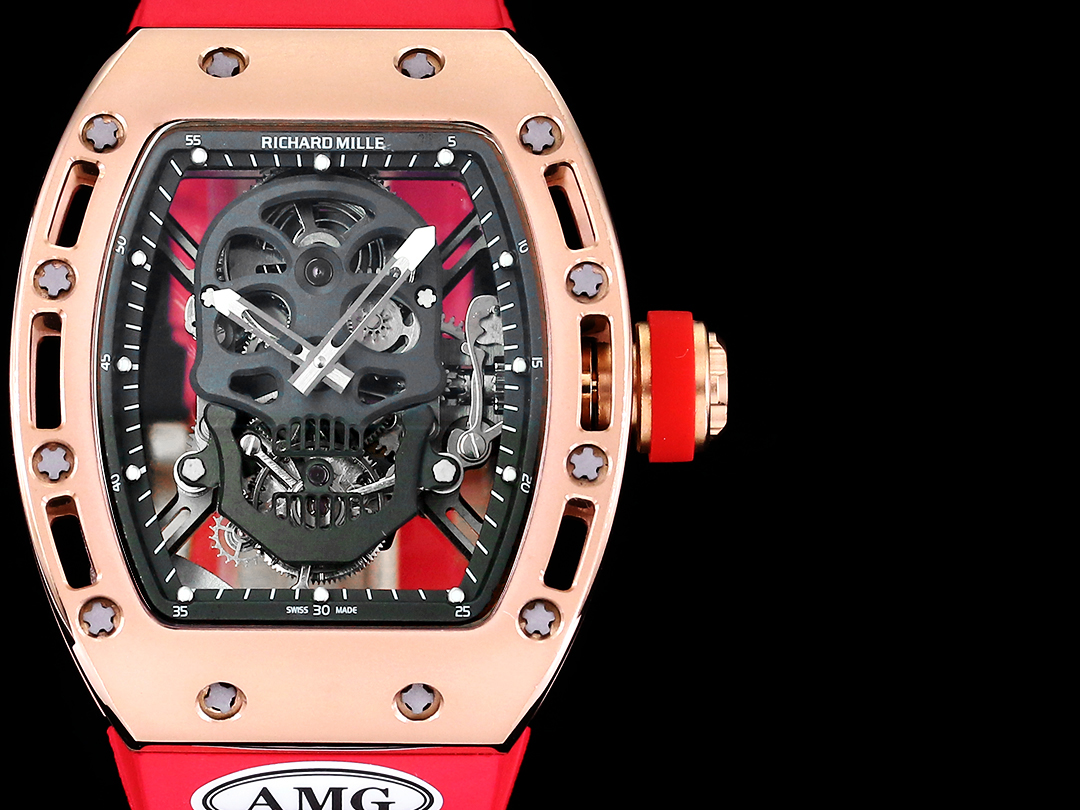 RM052 Skeleton Tourbillon Watch Replica – Bold Black Skull Design - Image 8