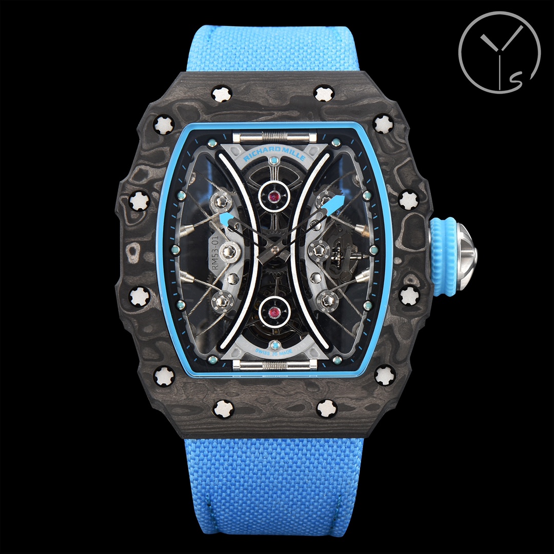 Richard Mille RM53-01 Tourbillon Replica Men’s Watch Carbon Fiber Case - Image 2