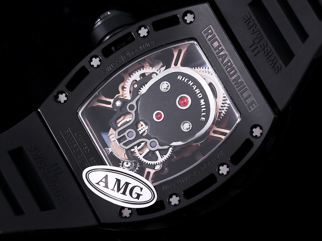 Replica Richard Mille RM052 Skull Tourbillon Super Clone Watch 43mm Swiss Skeleton Design - Image 8