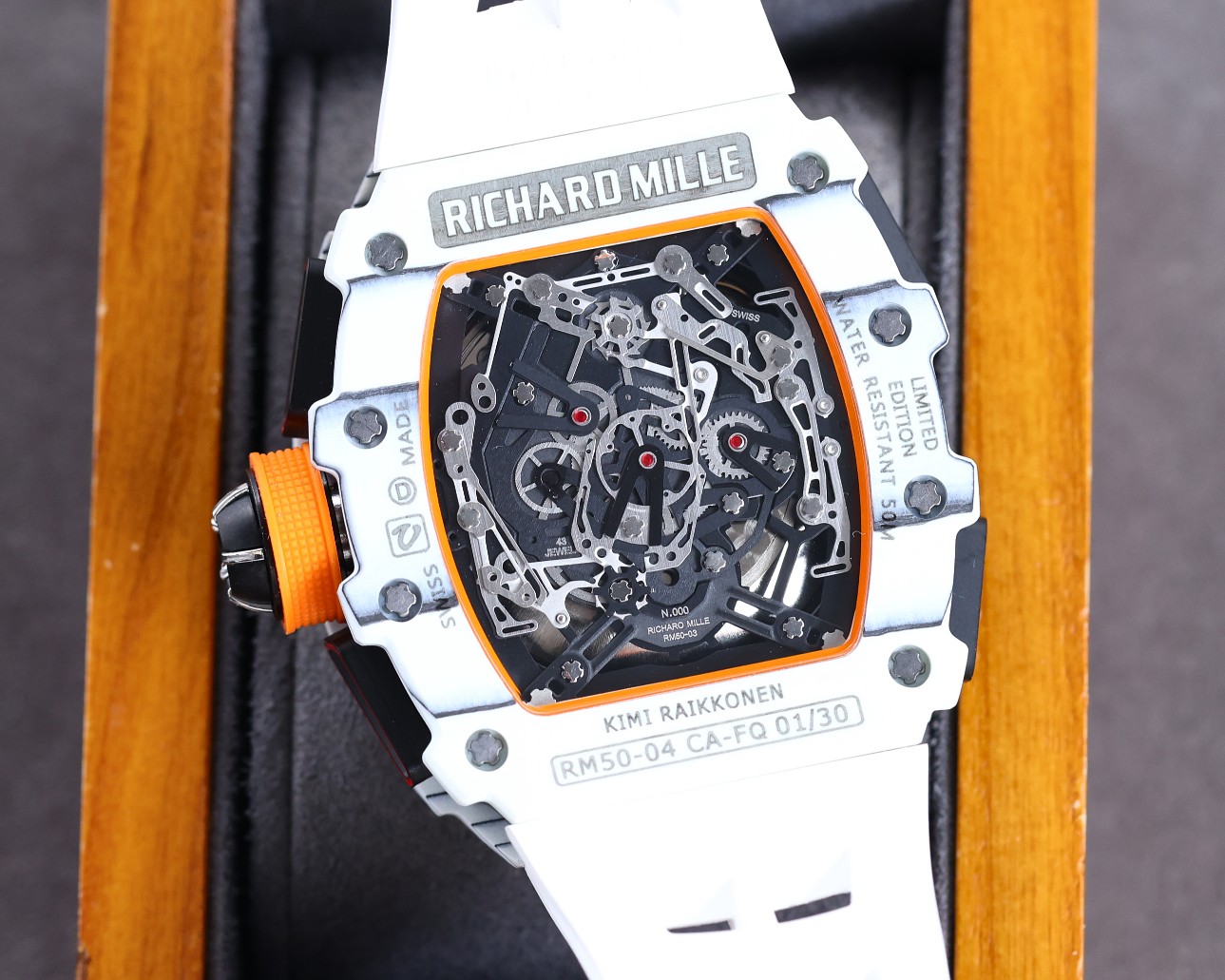 Replica Richard Mille RM50-03 Super Clone Chronograph Mechanical Watch – White Carbon Fiber Case - Image 7