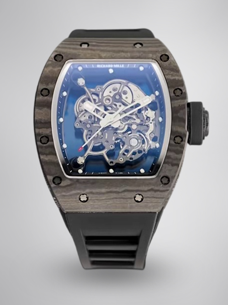 Swiss Replica Richard Mille RM55 – AAAAA Super Clone with Carbon Fiber Case & Rubber Strap