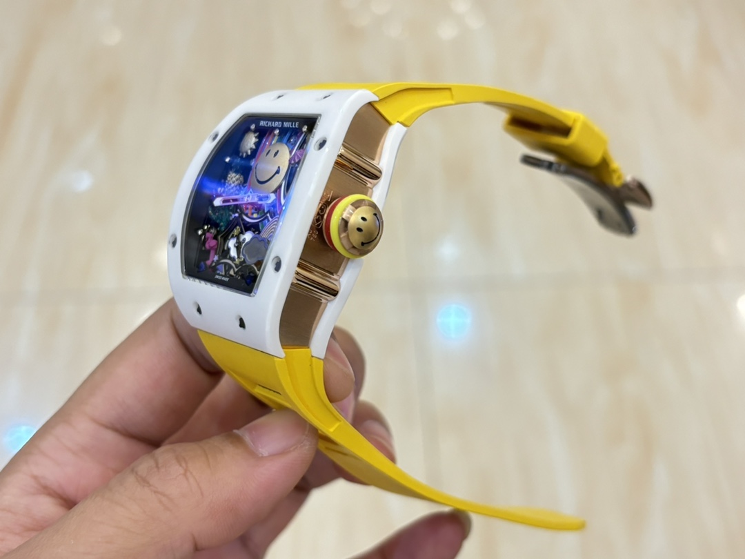 Replica Richard Mille RM 88 Smiley Tourbillon Watch with Gold Smiley Dial - Image 2