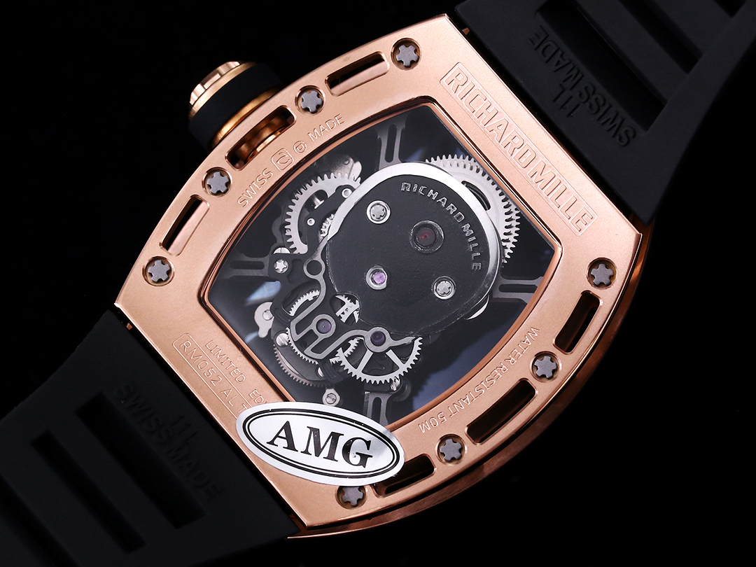 RM052 Skeleton Tourbillon Replica Watch – Rose Gold Case - Image 3