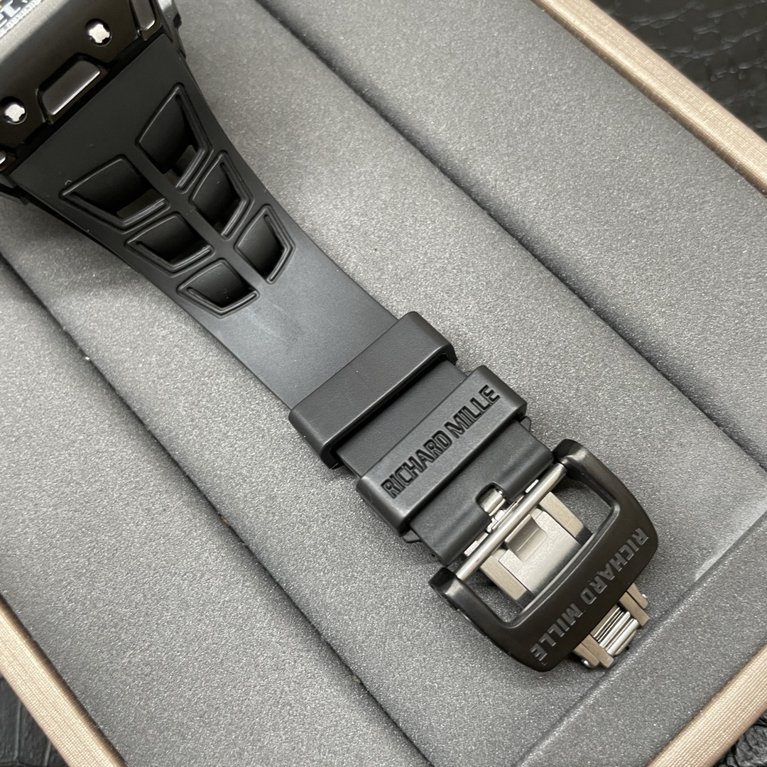Richard Mille RM 35-03 Rafael Nadal Replica Watch 43mm Steel Case Black Strap - Image 5
