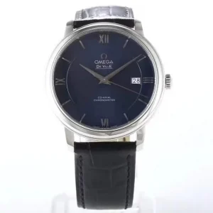 Omega De Ville Blue Dial Leather