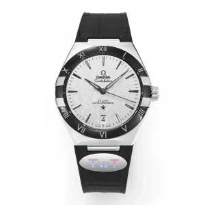 Omega Constellation Meteorite Watch Black Leather