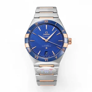 Omega Constellation Blue Dial Ceramic Watch