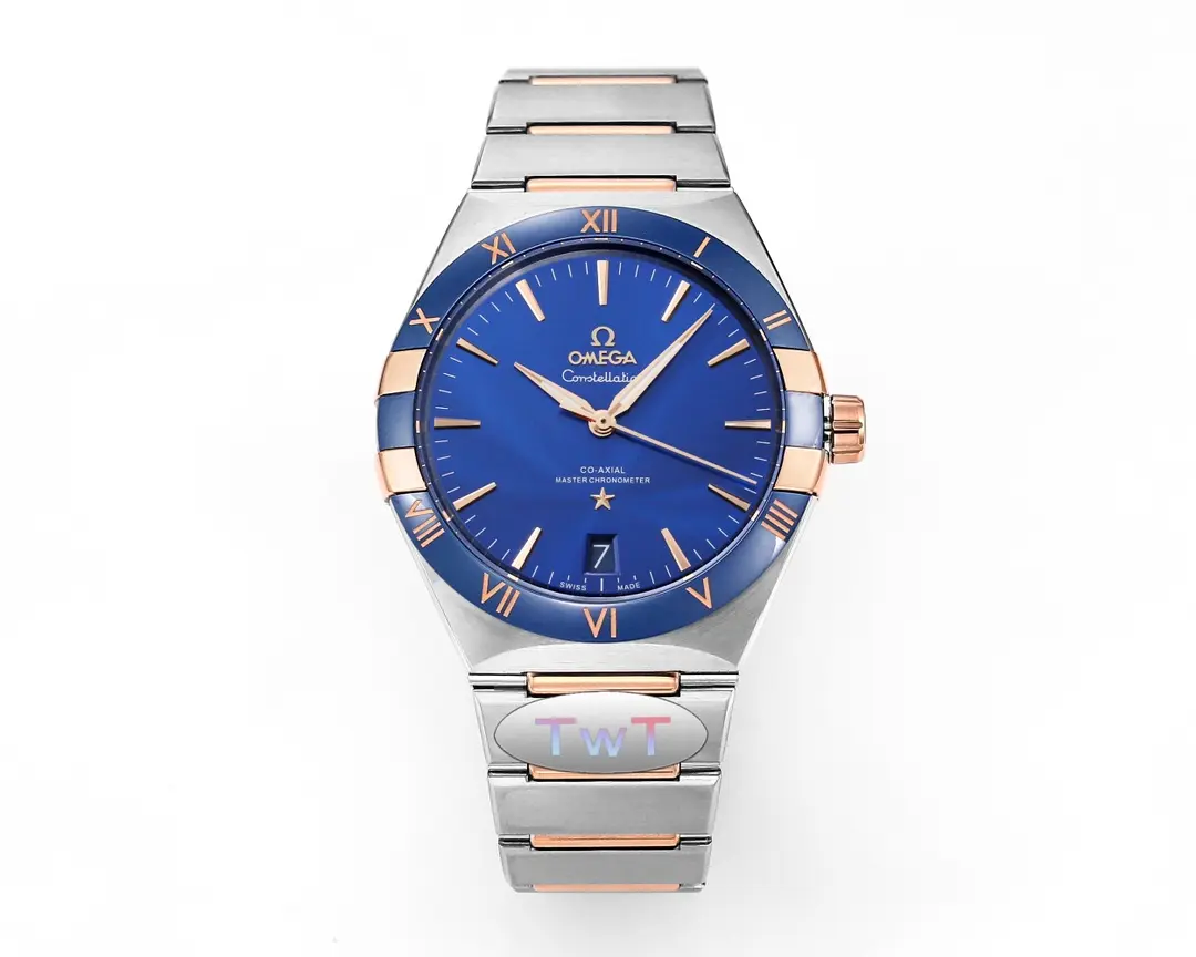 Omega Constellation Blue Dial Ceramic Watch