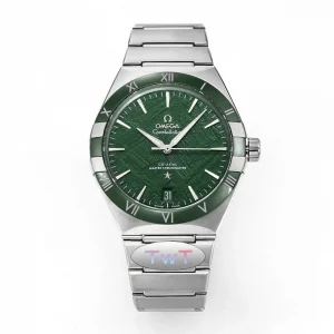 Omega Constellation 41mm Green Ceramic Watch