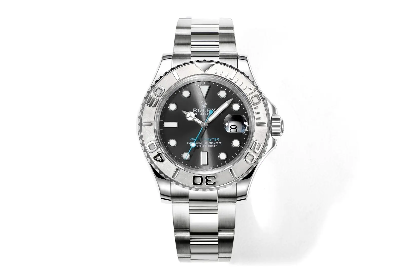 Rolex Yacht-Master 42 Stainless Steel Watch with Black Dial