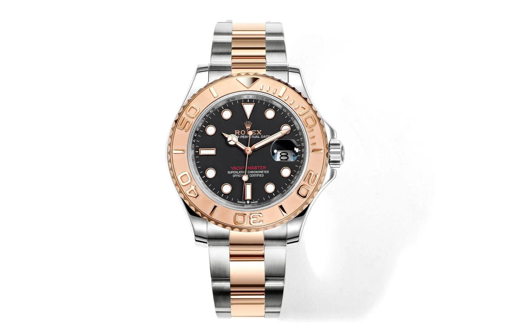 Rolex Yacht-Master 42mm Two-Tone Stainless Steel & 18k Everose Gold with Black Dial Automatic