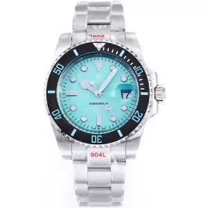Rolex Submariner PARAKEET Custom Watch – Gradient Green Dial, Carbon Fiber Bezel, Stainless Steel