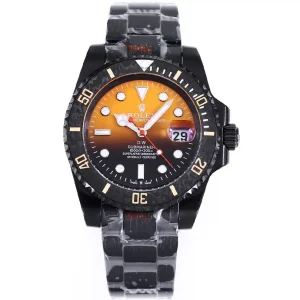 Rolex Submariner PARAKEET – Custom Gradient Green Dial, Black Carbon Fiber Bezel, 904L Steel