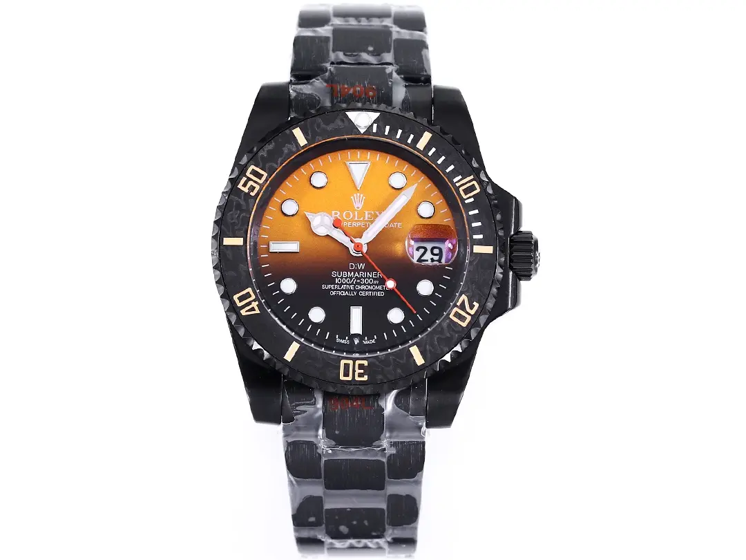 Rolex Submariner PARAKEET – Custom Gradient Green Dial, Black Carbon Fiber Bezel, 904L Steel