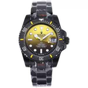 Rolex Submariner PARAKEET – Custom Gradient Green Dial, Black Carbon Fiber Bezel, 904L Stainless Steel