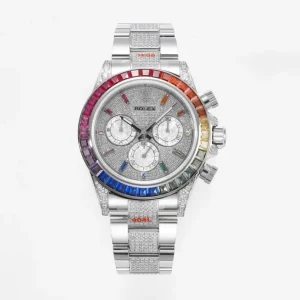 Rolex Daytona HB1 – Platinum Bezel, Stainless Steel Case, Automatic Mechanical Watches
