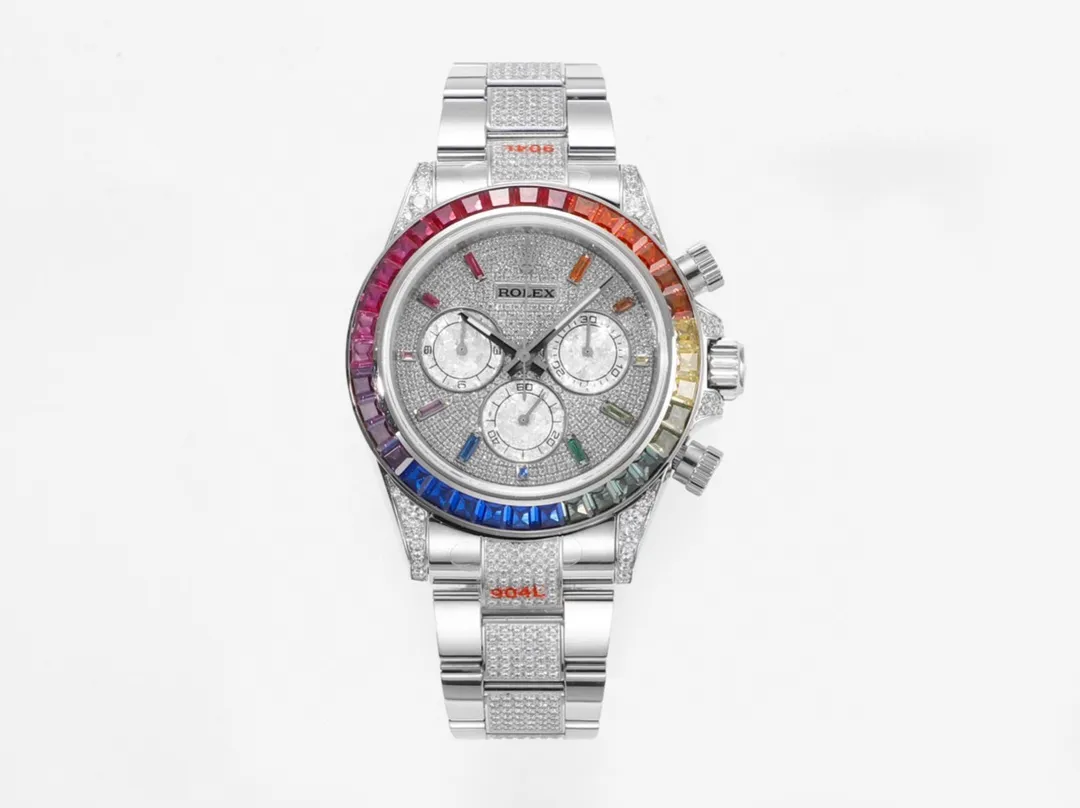 Rolex Daytona HB1 – Platinum Bezel, Stainless Steel Case, Automatic Mechanical Watches