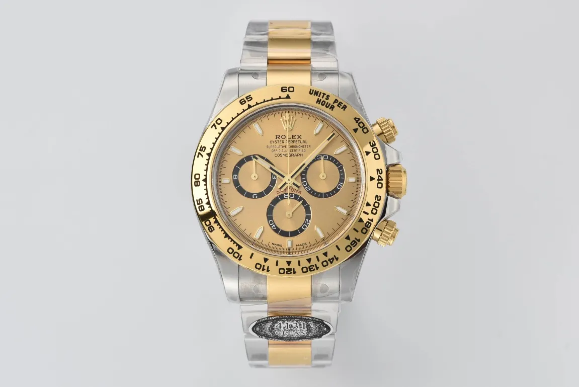 Rolex Daytona with Black Enamel Dial and Moissanite Stones