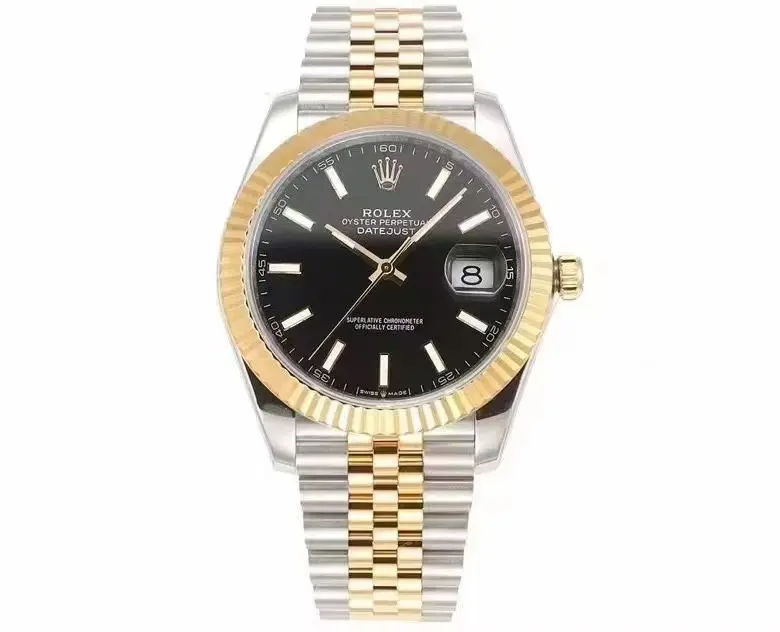 Rolex Datejust 41mm Black Dial Two-Tone Jubilee Bracelet