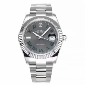 Rolex Datejust 41mm – Silver Stainless Steel with Grey Dial