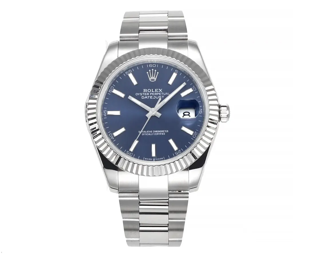 Rolex Datejust 41mm Blue Dial Stainless Steel Fluted Bezel with 3235 Movement