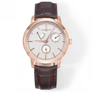 Vacheron Constantin Traditionnelle 83520/000R-9909 Rose Gold with Brown Leather Strap
