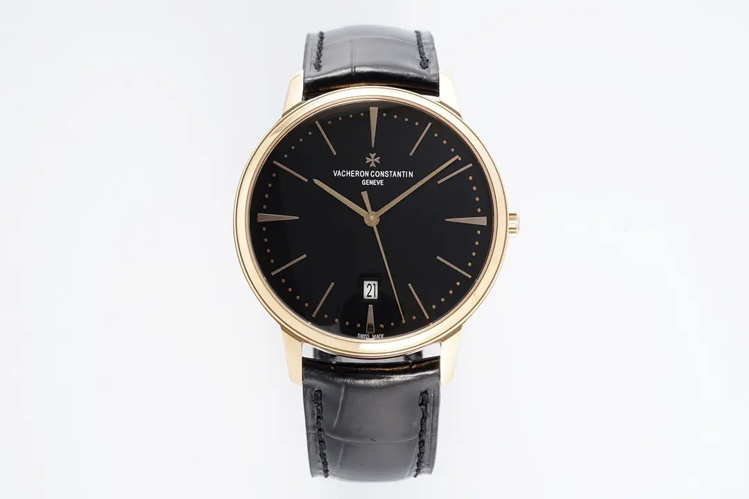 Vacheron Constantin Patrimony 85180 – Rose Gold Case, Black Dial, Leather Strap, 40MM