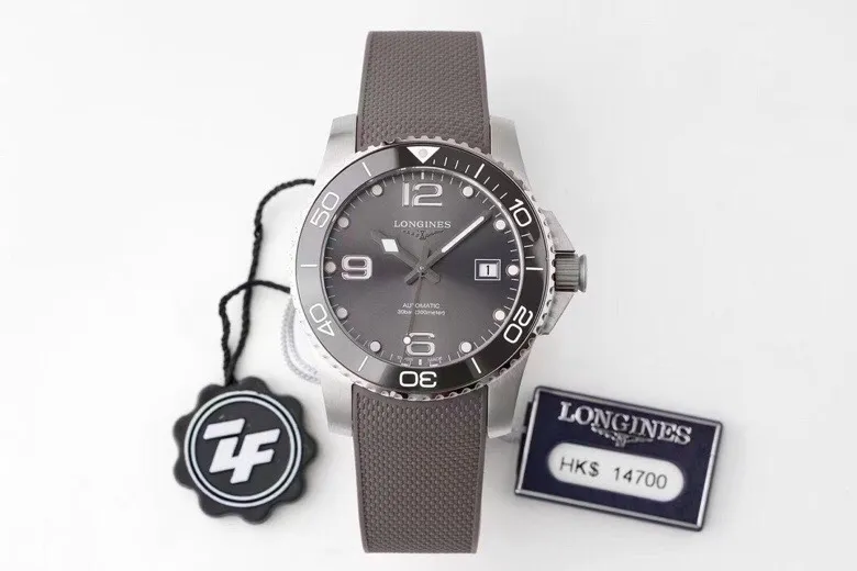 Longines Conquest Grey Dial Rubber Strap