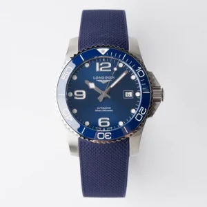 Longines Conquest Blue Dial Rubber Strap
