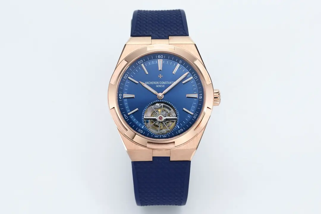 Vacheron Constantin Overseas Tourbillon – Rose Gold Case, Blue Dial, Rubber Strap