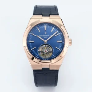 Vacheron Constantin Overseas Tourbillon – Rose Gold Case, Blue Dial, Leather Strap Best