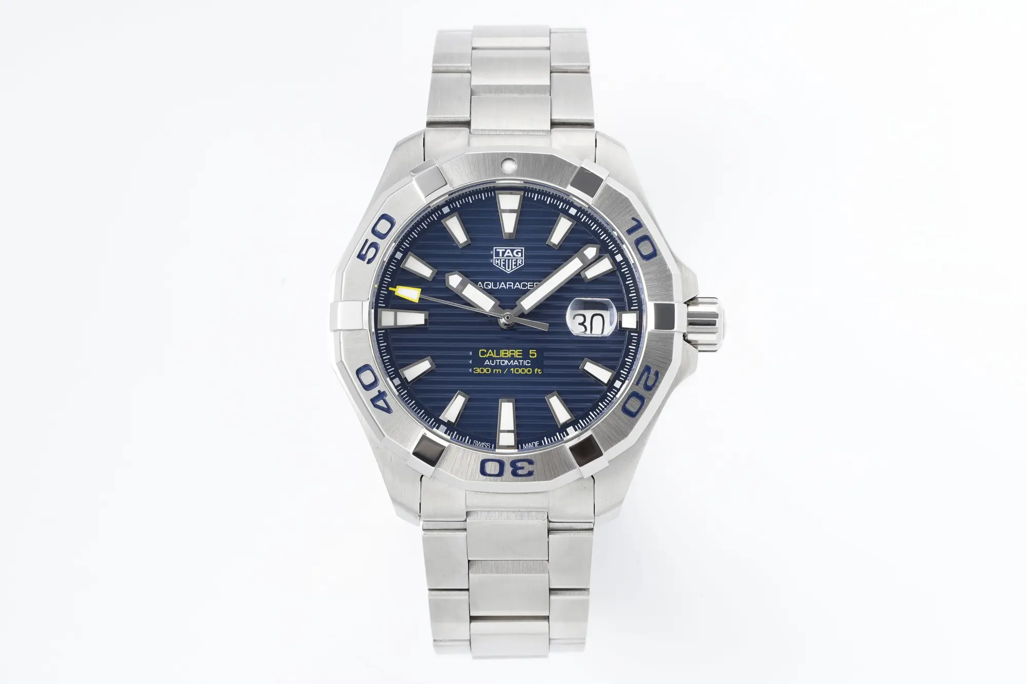TAG Heuer – Silver Stainless Steel, Blue Dial, Formal & Casual Style, SW200 Movement, Premium
