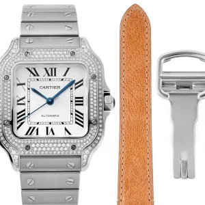 Cartier Santos de Cartier Watch Silver Classic