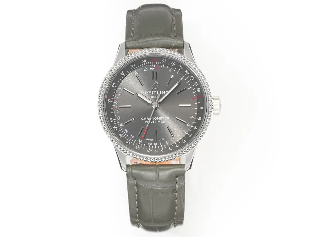 Breitling Navitimer Automatic Grey Dial Leather