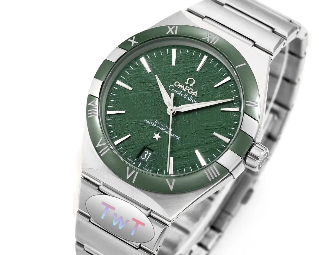 Omega Constellation 41mm Green Ceramic Watch - Image 2