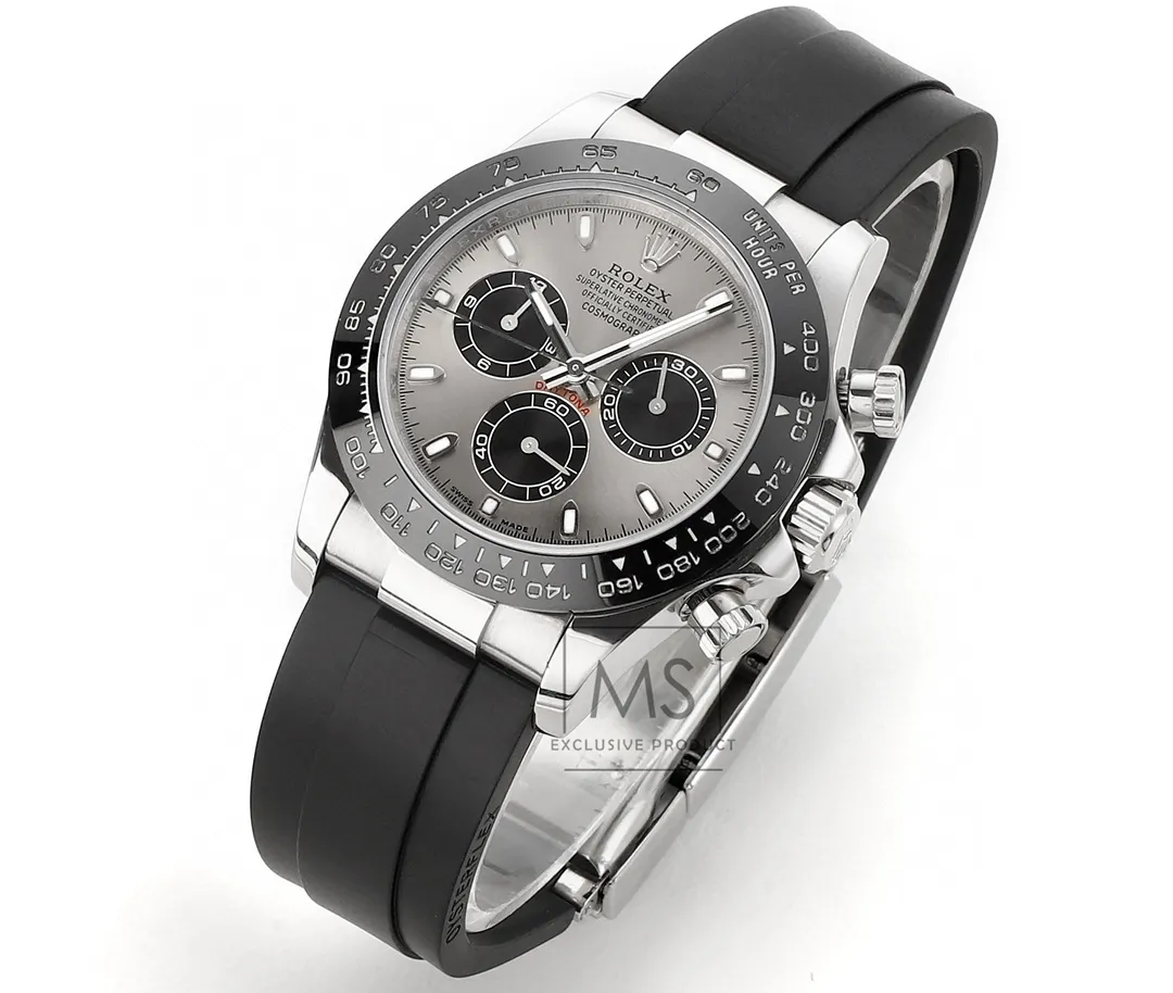 Rolex Daytona 4130 – Black Rubber Strap, Panda Dial, Ultra-Thin Case by Official Store - Image 2
