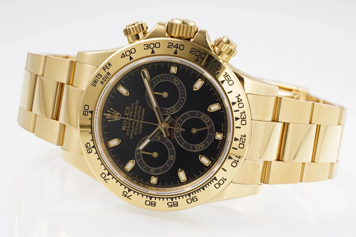 Rolex Daytona 4130 – Gold with Black Dial - Image 2