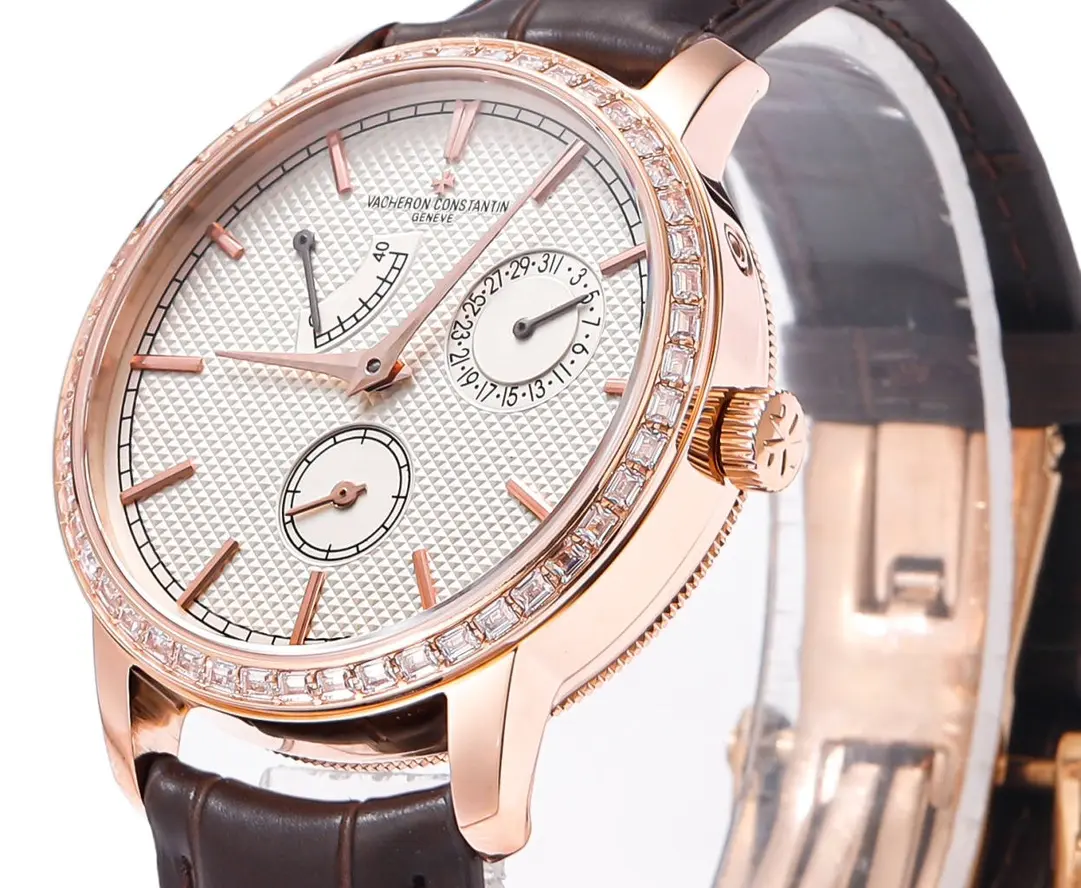 Vacheron Constantin Traditionnelle 83520/000R-9909 – Rose Gold, Brown Leather Strap, Multi-Function Dial - Image 9